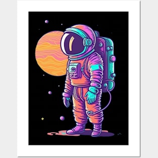Moon And Astronaut Posters and Art
